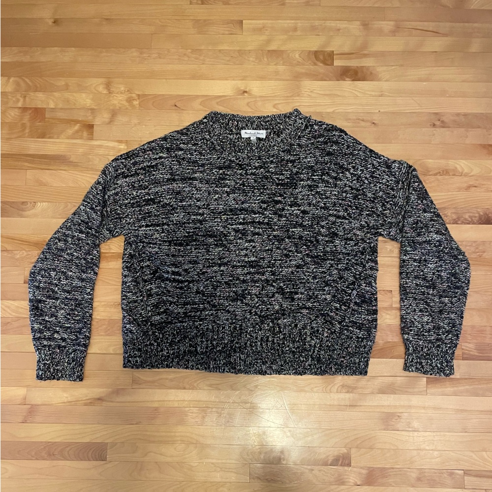 Michael Stars Black and White Multicolor Knit Sweater Size Medium